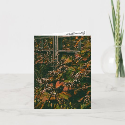 Die Grußkarte ist in den Herbstfarben unsichtbar Dankeskarte (Vorderseite)