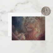 Die Grußkarte Lion und Lamm Mitteilungskarte (Vorderseite/Rückseite Beispiel)