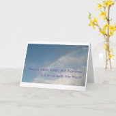 Die Grußkarte Mond und Regenbogen Karte (Gelbe Blume)