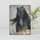 Die Grußkarte von Friesian Dankeskarte (Stehend Vorderseite)