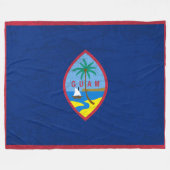 Die Guam-Flagge - Ein Tapestry des guamanischen Er Fleecedecke (Vorderseite (Horizontal))
