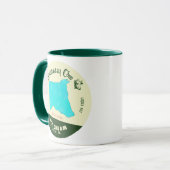 Die Guernsey-Kuh-blauer Mond-Eiscreme-Tasse Tasse (Vorderseite Links)