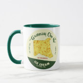 Die Guernsey-Kuh-ButterBrickle Eiscreme-Tasse Tasse (Links)