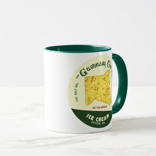 Die Guernsey-Kuh-ButterBrickle Eiscreme-Tasse Tasse (VorderseiteRechts)