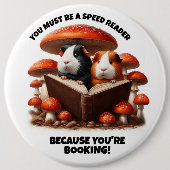 Die Guinea der Hasen unter den roten Pilzen Button (Vorderseite)