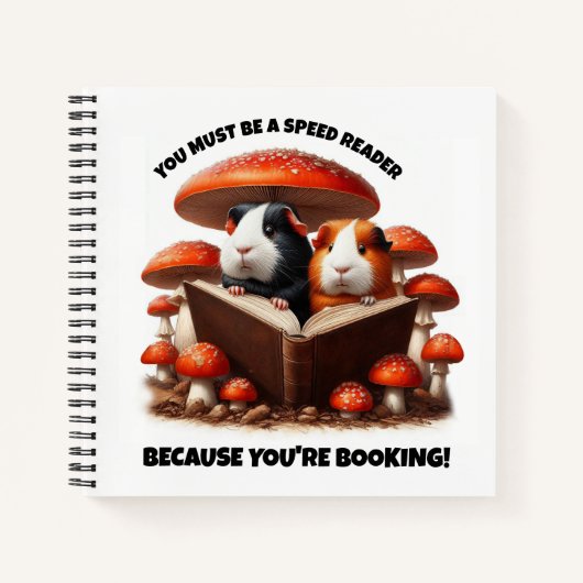 Die Guinea der Hasen unter den roten Pilzen Notizblock (Vorderseite)