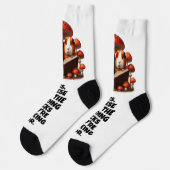 Die Guinea der Hasen unter den roten Pilzen Socken (Linkes Detail)