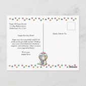 Die Gumball Maschine zum ersten Geburtstag witzig Postkarte (Rückseite)