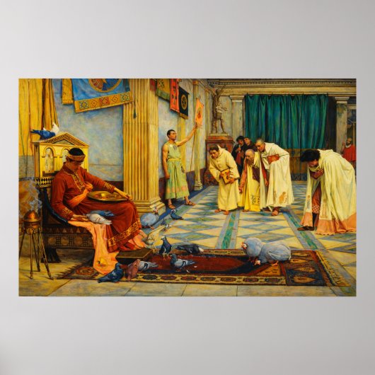Die Günstlinge des Kaisers Honorius von Waterhouse Poster (Vorne)
