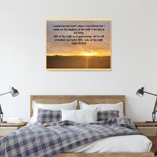 Die Güte des Herrn. Leinwanddruck (Insitu (Schlafzimmer))