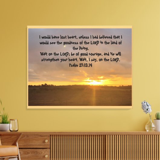 Die Güte des Herrn. Leinwanddruck (Insitu (Wohnzimmer))