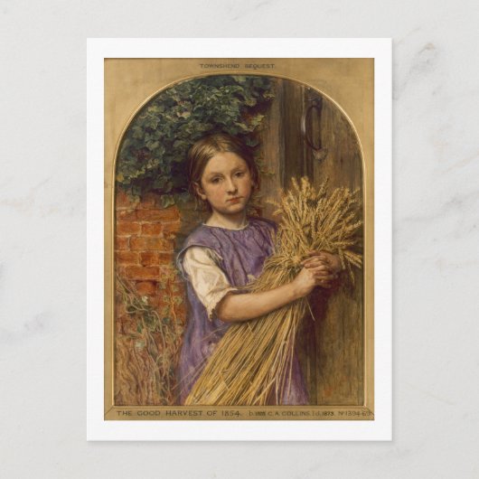 'Die gute Ernte von 1854', 1854 Postkarte (Vorderseite)