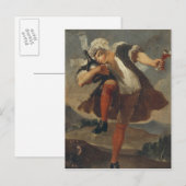 Die gute Flasche, das Zeichen des Weinhändlers Postkarte (Vorne/Hinten)