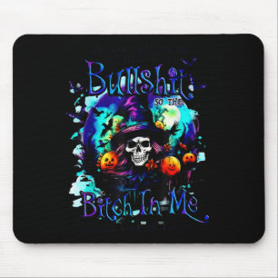 Die gute Frau in mir wurde Halloween Hexe Schädel Mousepad