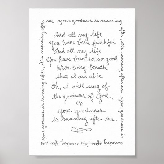 Die Güte Gottes drucken Poster (Vorne)