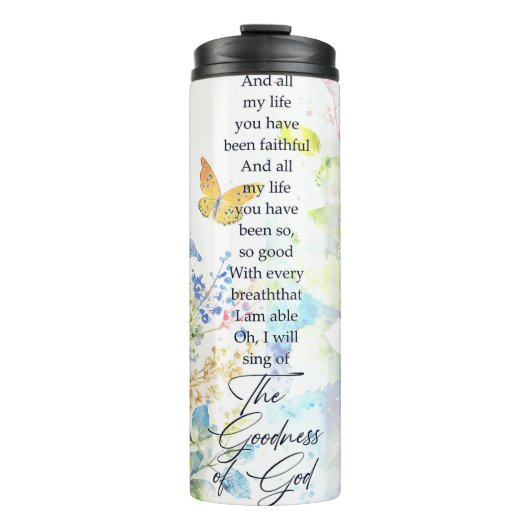 Die Güte Gottes Thermosbecher (Vorderseite)