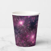 Die gute Hexe funkelt Spinnennetze Webs 8oz Pappbecher (Rückseite)