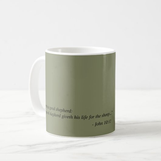 Die gute Hirtenlandschaft Kaffeetasse (Vorderseite Links)