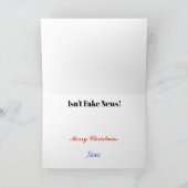 Die gute Nachricht ist nicht Fake News Weihnachtsk Karte (Innenseite)