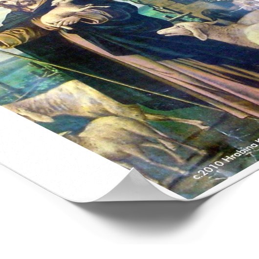 DIE GUTE SCHEPHERD AUF DER LEINWAND c.1900 Poster (Ecke)