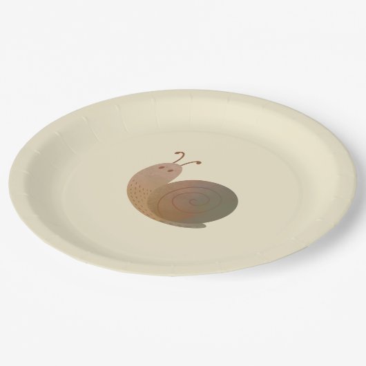 Die gute Schnecke Pappteller (Schrägansicht)