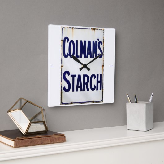 Die guten alten Tage des Starkens. Quadratische Wanduhr (Büro)