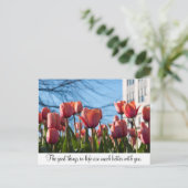 Die guten Dinge im Leben sind viel besser mit dir Postkarte (Stehend Vorderseite)