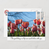 Die guten Dinge im Leben sind viel besser mit dir Postkarte (Vorne/Hinten)