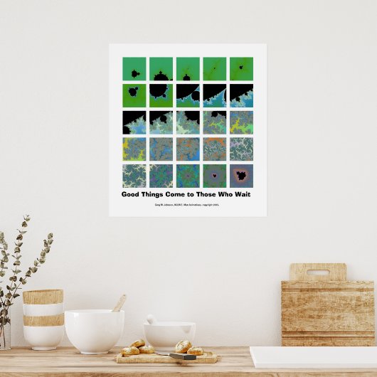 Die guten Dinge kommen denen, die warten Poster (Küche)