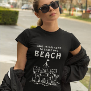 Die guten Dinge kommen zu denen, die Strand Tri-Blend Shirt
