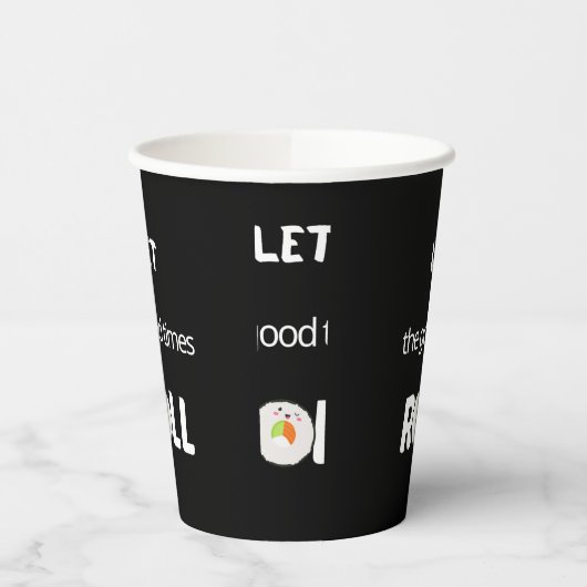 Die guten Zeiten werden in Schwarz gelassen Pappbecher (Links)