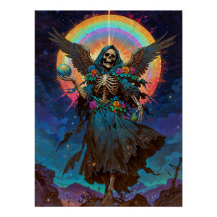 Die gütige Schattenheilige Santa Muerte Poster