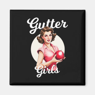 Die Gutter Girls Lustiger Retro-Bowler Vintage Bow Magnet