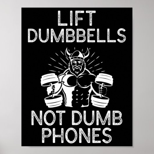 Die Gym-Regeln heben Dumbells auf, nicht dummen Te Poster (Vorne)