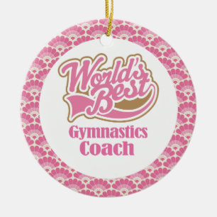 Die Gymnastik-Trainer-Geschenk-Verzierung der Welt Keramikornament