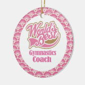 Die Gymnastik-Trainer-Geschenk-Verzierung der Welt Keramikornament (Links)