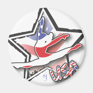 Die Gymnastik USA-Frauen Magnet