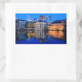 Die Haager Skyline mit einem rechteckigen Aufklebe Rechteckiger Aufkleber (Tasche)