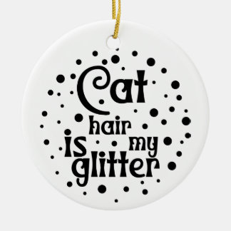 Die Haare sind mein Glitzer | beidseitig Keramik Ornament