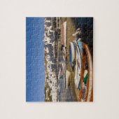 Die Hafenstadt mit bunten Fischerbooten Puzzle (Vertikal)