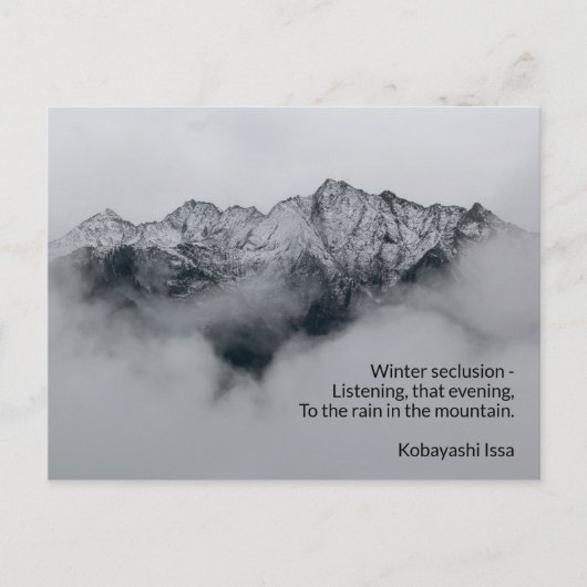 Die haiku-Gedichte hören Postkarte (Vorderseite)