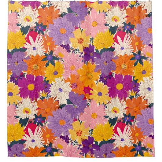 Die haiverty Crowods Modern Floral Duschvorhang (Vorderseite)