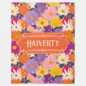 Die haiverty Crowods Modern Floral Fleecedecke (Vorderseite)