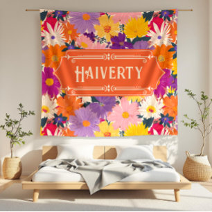 Die haiverty Crowods Modern Floral Fleecedecke