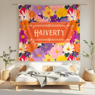 Die haiverty Crowods Modern Floral Fleecedecke