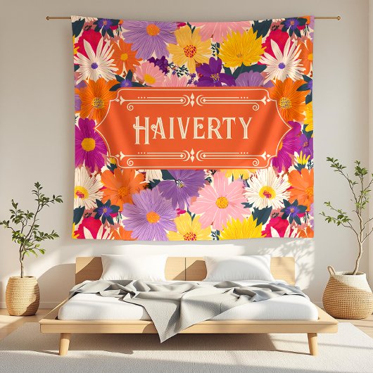 Die haiverty Crowods Modern Floral Fleecedecke