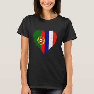 Die halbe französische Hälfte Portugiesisch-Portug T-Shirt