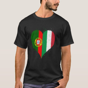 Die halbe Italienische Hälfte des Portugiesischen T-Shirt