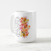 Die halbe Lobby (florale Farben) Kaffeetasse (Vorderseite Links)