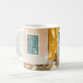 Die halbe offene Haustür aus grünem Holz Kaffeetasse (Vorderseite Links)